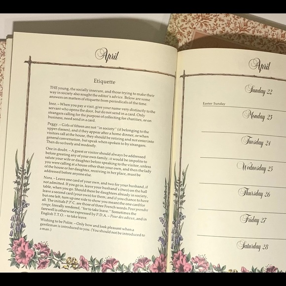 2 Vintage Avon “Victorian Book of Days” Planners - Picture 5 of 10